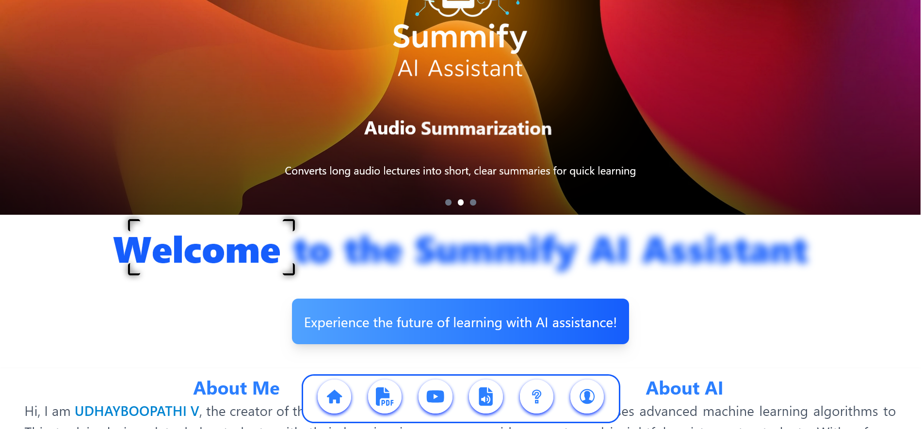 Smart Summarization & Q&A Assistant (Frontend)